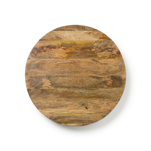 Table basse ronde en bois massif, style rustique, pour entrée, salon, chambre, hôtel - Product Image 5
