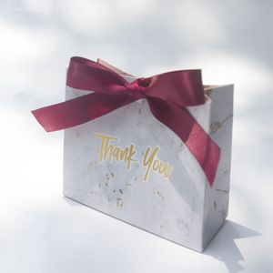 Custom New Creative Mini Grey <strong>Marble</strong> Gift Bag Box for Party Baby Shower Paper <strong>Chocolate</strong> Boxes Package/Wedding Favors Candy Boxes - Product Image 5