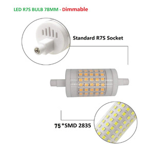 Sky nhà máy 0-100% <span class=keywords><strong>Dimmable</strong></span> <span class=keywords><strong>R7S</strong></span> dẫn 78mm <span class=keywords><strong>10W</strong></span> 28mm đường kính 120V/230V bằng sáng chế thay thế j78 100W Ra>80 PF> 0.9 nhấp nháy miễn phí - Product Image 6