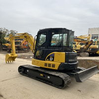 Excavatrice sur chenilles Komatsu PC55 d'occasion de haute qualité, modèle 2023, mini-pelle hydraulique de 5,5 tonnes avec moteur