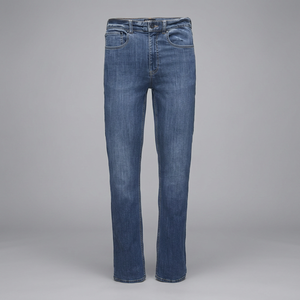 Jeans Cargo Rectos para Hombre, Corte Ajustado Informal, Denim Lavado, Color Sólido, Transpirables, de Secado Rápido, Alta Calidad - Product Image 2