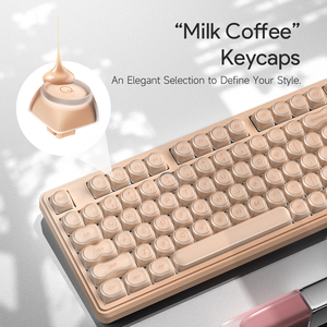 FURYCUBE IP98 98Keys Detachable Wired Wireless Membrane Mechanical Feel <strong>Keyboard</strong> RGB Light White Contour with Screen <strong>Knob</strong> - Product Image 1
