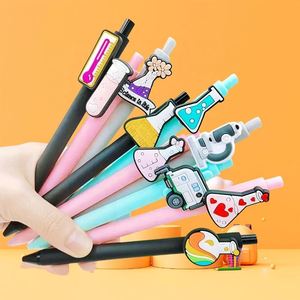 Stylo bille en plastique sur le thème du laboratoire de chimie, série expériences scientifiques, avec logo, cadeau de fête, fournitures scolaires et de bureau - Product Image 1