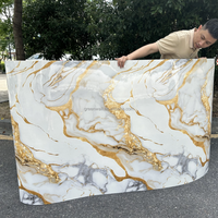 Panneau mural décoratif auto-adhésif en PVC imitation marbre pour intérieur, 120x300cm, Chine