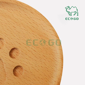 Natural Beech Wood Custom Natural Round Square Drink Pot Tea <b>Coffee</b> <b>Cup</b> Coaster - Product Image 5