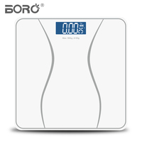 BL-1608 Pèse-personne intelligent numérique à écran LCD, verre trempé, aiguille, batterie, capacité 180 kg (396 lb), excellent rapport qualité-prix, vente chaude