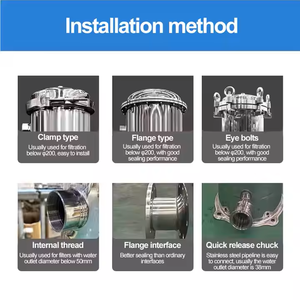 <span class=keywords><strong>Filtre</strong></span> à manches en acier inoxydable pour la précision de l'eau de puits équipement de traitement de l'eau de l'huile de traitement des aliments récipient à pression inférieur 220v - Product Image 6