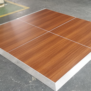 ANYCASE Plancher extérieur en contreplaqué 3x3 facile à installer, bois SICO, chêne brun, plancher de danse pour événements - Product Image 6