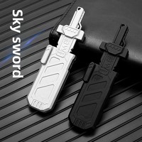 Pedang Gergaji Logam Warhammer 40k, Pedang Mini EDC, Mainan Penghilang Stres untuk Dewasa, Koleksi Mini, Hadiah