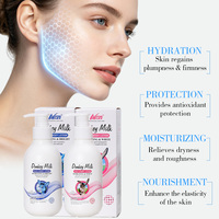 Ensemble de soins de la peau au lait d'ânesse Nary, beauté naturelle, lotion au collagène, ensemble éclaircissant, crème hydratante, acide hyaluronique, logo personnalisé