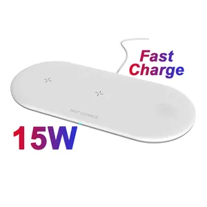 15W 3-in-1 Fast Wireless Charger For Samsung For Apple Fast Charging Pad For Airpods For Apple Watch Wireless Charger Charging