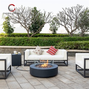 Mesa <span class=keywords><strong>de</strong></span> Fuego <span class=keywords><strong>de</strong></span> Concreto Resistente para Exteriores, Mesa <span class=keywords><strong>de</strong></span> Fogatas para Jardín, Calentadores <span class=keywords><strong>de</strong></span> Patio a Gas - Product Image 5
