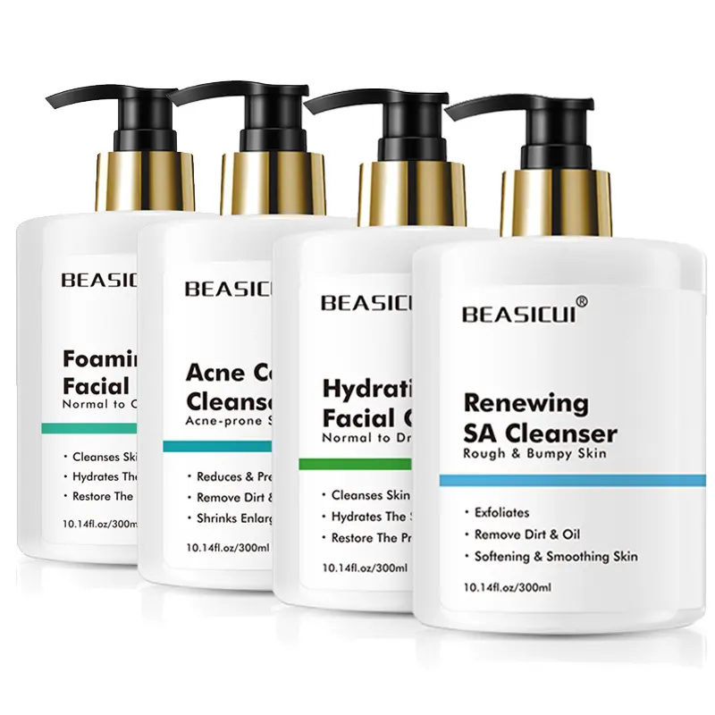 Nettoyant pour le visage anti-acné anti-âge hydratant acide salicylique Anti-âge acné nettoyant pour le visage