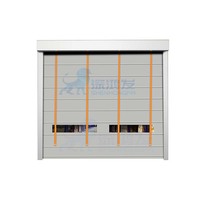 Volet roulant électrique en PVC à grande vitesse soulevant la porte industrielle à induction automatique à empilage rapide finie pour la construction d'usine