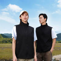 Gilet en polaire composite à carreaux personnalisé en gros, unisexe, pour sports de plein air, vêtements de travail, vêtements de groupe, veste Softshell