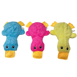 Jouets pour animaux de compagnie en gros : Canard jaune en peluche avec son et bruit de papier simulés, jouet à mâcher pour chiens - Product Image 3