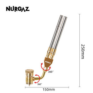 Torche de soudage sans oxygène Nurgaz, 250 mm, tête inclinée rotative à 360 degrés, refroidie par air, pour gaz liquéfié - Product Image 3