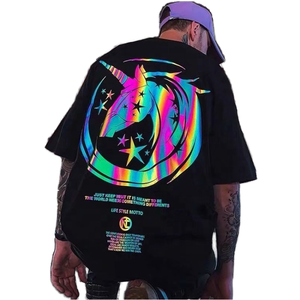 T-shirt pour homme en coton 100% imprimé, col rond décontracté personnalisé - Product Image 1