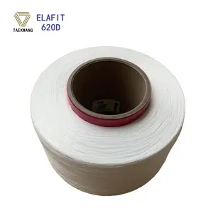 Taekwang factory korea brand elastic raw white thread elafit 620D AA grade type B883 semidull bare spandex yarn