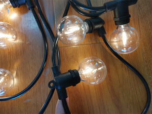 G40 <span class=keywords><strong>LED</strong></span> 전구 E12 1W 10W 투명 유리 야외 스트링라이트 교체용 - Product Image 6