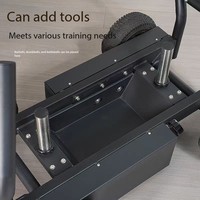 Fabrikpreis Metall 8-Stufen Verstellbarer Trainings-Tank-Schlitten mit Drehmomentwiderstand Push & Pull Übung Langlebige Korb-Räder