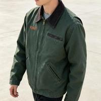 Veste d'hiver rétro Detroit imprimée pour hommes et femmes, couleur unie