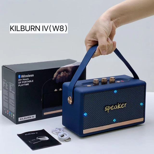 New W8 Retro Style Flashing Portable Bluetooth Speakers Stunning Appearance Multiple Colors Ideal for on the Go Audio Enjoyment
