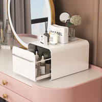 Organisateur de bureau multifonctionnel Coiffeuse Boîte de rangement anti-poussière Style tiroir pour produits de soins de la peau Porte-épices de cuisine