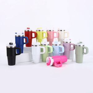 <b>Kids</b> Stainless Steel 14oz Travel Beverage Cup with Straw Handle Insulated Vacuum Tumbler - Product Image 4
