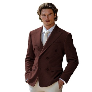 Blazer de costume décontracté vintage pour homme BMT25, veste de sport respirante en velours côtelé, antistatique et infroissable - Product Image 1