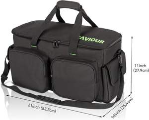 Speaker Travel Bank Gig DJ Cable File <b>Bag</b> With Adjustable <b>Dividers</b> Double Separate <b>Bag</b> Cords Sound Equipment DJ Gear Storage <b>Bag</b> - Product Image 1