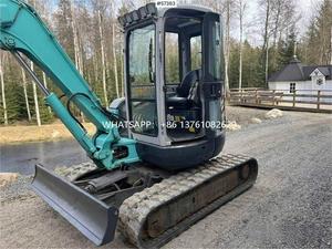 Excavatrice sur chenilles KOBELCO Sk45 d'occasion, engin de construction avec moteur Hino, pompe hydraulique, garantie 1 an, poids en marche de 4 tonnes - Product Image 6