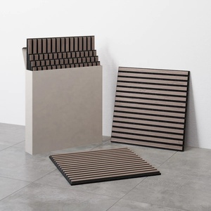 Dễ Dàng Để Cài Đặt Akustikpanel Nội Thất Tường Và Trần Trang Trí Bằng Gỗ Akupanel Tự Nhiên Óc Chó Acoustic Slat Gỗ Tấm Tường - Product Image 1