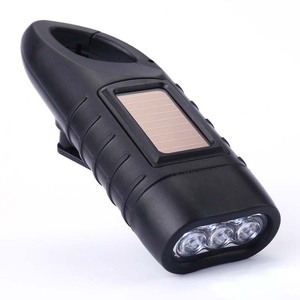Fabbrica diretta portatile ABS manovella solare dinamo torcia a LED per Backpacking Multi-funzione di sopravvivenza ricarica USB - Product Image 1