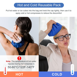 Bolsa de Hielo de Tela Gruesa Azul con Inyección de Agua, Plegable, para Fisioterapia y Enfriamiento, para Esguinces - Product Image 3