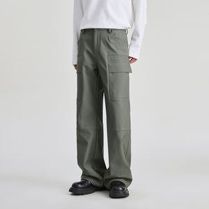 Pantalon cargo décontracté pour homme, automne/hiver 2024, tissu doux composite, coupe ample, taille élastique - Product Image 1