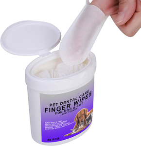 Almohadillas dentales para <span class=keywords><strong>limpieza</strong></span> de las encías de los dedos para <span class=keywords><strong>perros</strong></span> y gatos, eliminación de placa de sarro, mal aliento, sabor a menta - Product Image 1