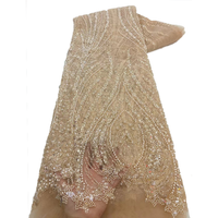 NI.AI Tulle africain perlé Net dentelle dentelle avec paillettes brodé tissu dentelle pour robe de mariée