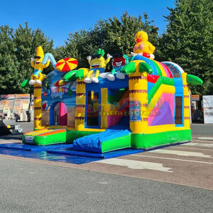 Aufblasbare hawaii-hupfburg <b>inflatable</b> holiday bouncy castle with slide for kids commercial party bounce <b>house</b> combo - Product Image 2