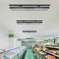 Lampu sorot LED Strip panjang komersial Indoor220V lampu rel langit-langit dapat diatur untuk sorot toko pakaian Supermarket