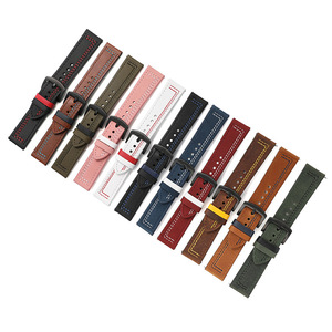 Bracelets de montre de luxe à dégagement rapide pour montres Huawei Samsung, bracelet pour homme 18 mm 20 mm 22 mm 24 mm, bracelet de montre en cuir véritable - Product Image 3