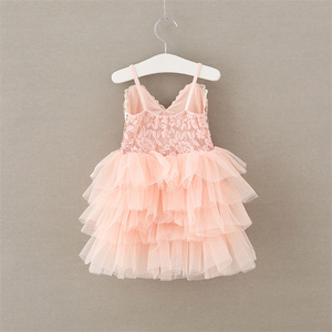 1 pezzo di pizzo di paillettes in tinta unita con etichetta privata per bambini vestiti estivi per neonati canotte per bambine - Product Image 3