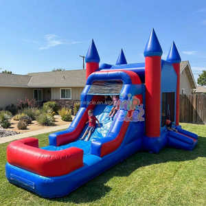 Prix promotionnel : Château gonflable commercial combiné avec toboggan en PVC pour activités scolaires - Product Image 3