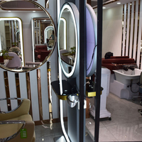 Grande usine Foshan Salon de coiffure moderne nouveau design Salon de coiffure double face Station de coiffure