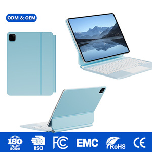 Funda con Teclado Magnético Ultrafino de Aleación de Aluminio para iPad 10.ª Generación 10.9'', Venta al por Mayor OEM/ODM con Panel Táctil de Vidrio y Cuero PU Duradero - Product Image 1