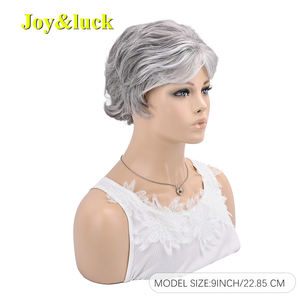 Fabricant vente en gros de <span class=keywords><strong>cheveux</strong></span> courts pour femmes <span class=keywords><strong>simulation</strong></span> de fibres synthétiques perruque complète <span class=keywords><strong>cheveux</strong></span> courts pour femmes gris argenté <span class=keywords><strong>cheveux</strong></span> courts - Product Image 4