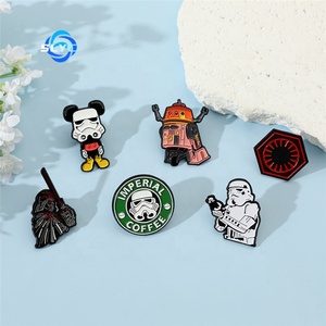 Sáng Tạo Hiện Đại Kim Loại Trâm Phụ Kiện Huy Hiệu Kỹ Thuật Số In <span class=keywords><strong>Star</strong></span> <span class=keywords><strong>Wars</strong></span> Dễ Thương Phim Nhân Vật Thả Hợp Kim Dầu Pin Trang Trí - Product Image 1
