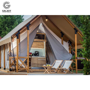 Miglior unico <span class=keywords><strong>Glamping</strong></span> tenda da campeggio impermeabile in PVC tela di alluminio-palo baldacchino Lodge esterno tetto tendato <span class=keywords><strong>Bungalow</strong></span> tenda Top World - Product Image 2