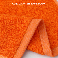 Customized Logo Black Cotton Towel 30*30cm 35*35cm Small Soft Square Hair Care Hand Towel Beauty Gift Yoga Sports Gym Wholesale