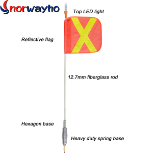 6ฟุต/7ฟุต/8ฟุต/9 10ft Non-แสง <span class=keywords><strong>ATV</strong></span> Offroad เสาธงสะท้อนแสงธง Quick Release Mount ความปลอดภัยเสาธง - Product Image 6